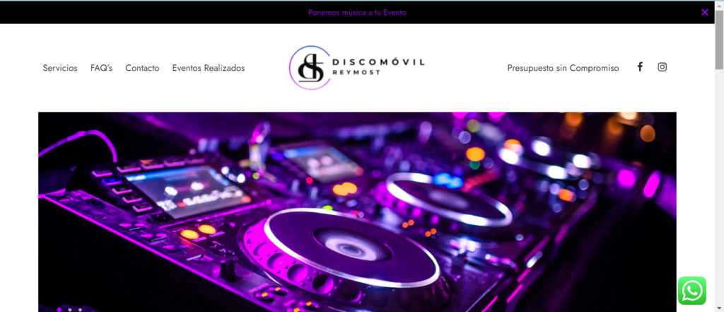 Discomóvil Reymost Página web para Discomóvil Reymost